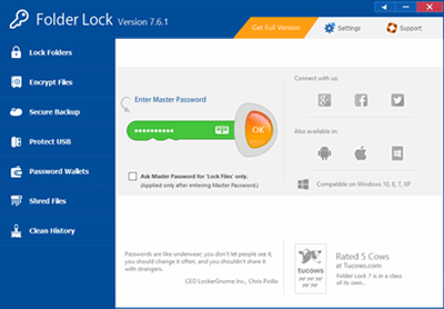 Click to view Folder Lock 7.5.5 screenshot