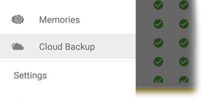 cloud backup features