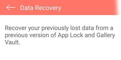 data recovery