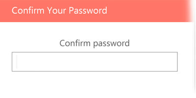 confirm your password