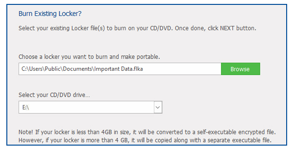 protect usb cd burn existing locker screen