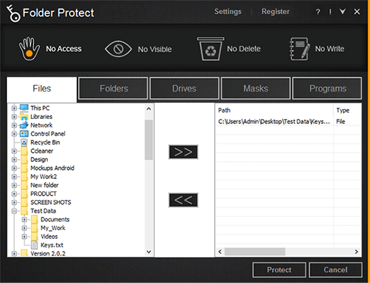 Hide Data With Folder Protect