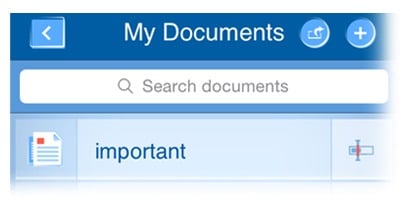 saved documents on iphone