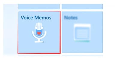 voice memo main feature