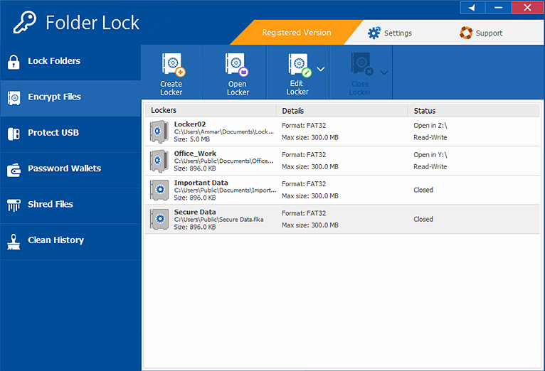 folder lock encrypt files